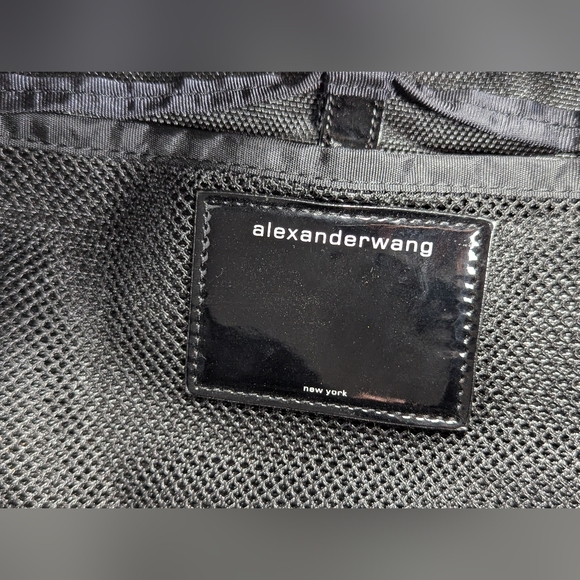 Alexander Wang medium Nylon Logo Printed Attica Gym Shoulder Bag Black - Picture 8 of 11